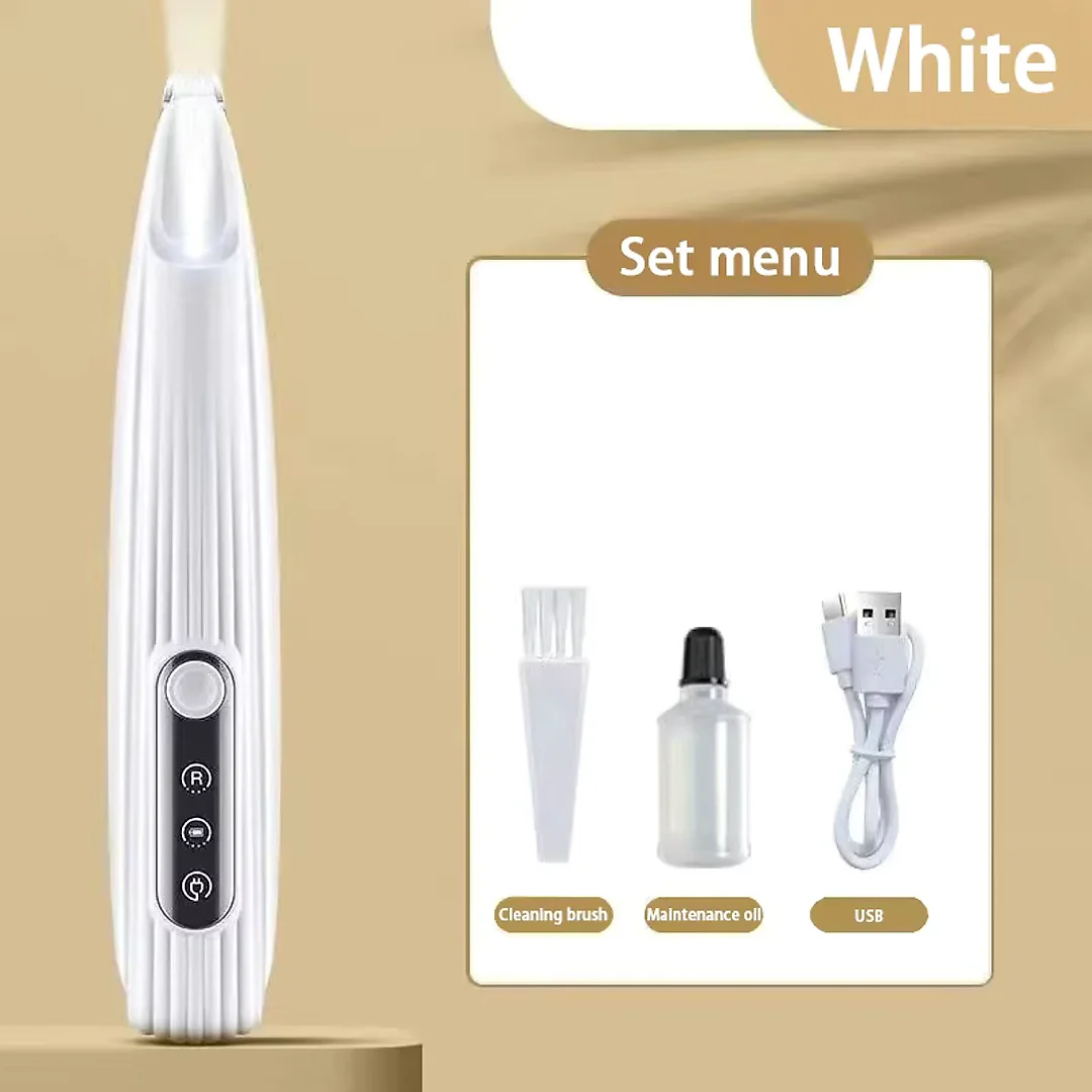 Dog Paw Trimmer with LED Light, Mini Rechargeable Dog Trimmer for Paw Pads, Face & Ears, Cordless Portable Pet Shaver