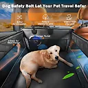 Back Seat Extender for Dogs, Waterproof Dog Car Hammock Platform with Non-Slip Suction Cups for Medium & Large Dogs, Universal Fit