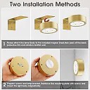 Battery Operated Picture Lights with Remote, Magnetic LED Puck Art Spotlights, Dimmable with Timer & 3 Color Modes, 3-Pack or 6-Pack