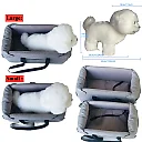 Dog Car Seat for Small Dogs, Center Console Booster Seat with Safety Tether, Portable Pet Car Seat & Carrier for Small Dogs & Cats