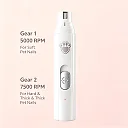 Pet Nail Grinder with Diamond Grinding Wheel, USB Rechargeable Dog Nail Trimmer for Dogs & Cats, Compact Electric Nail File